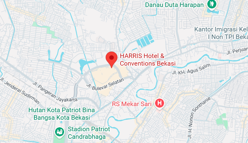 Peta Hotel Grand Travello Bekasi
